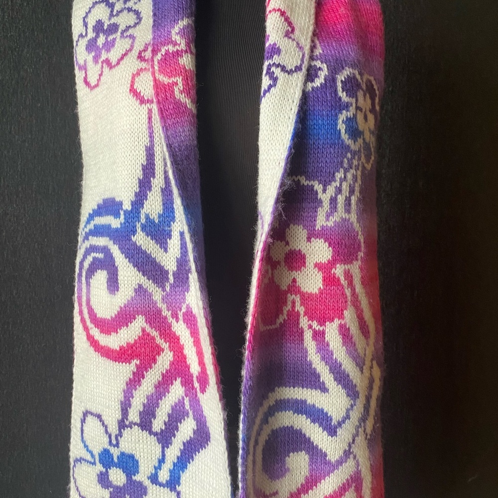 New Handmade knit scarf.Double Knitted, reversible,Multicolor,Two-sided